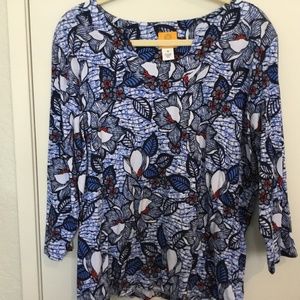 RUBY RD Woman. Size 1X Blue T-shirt